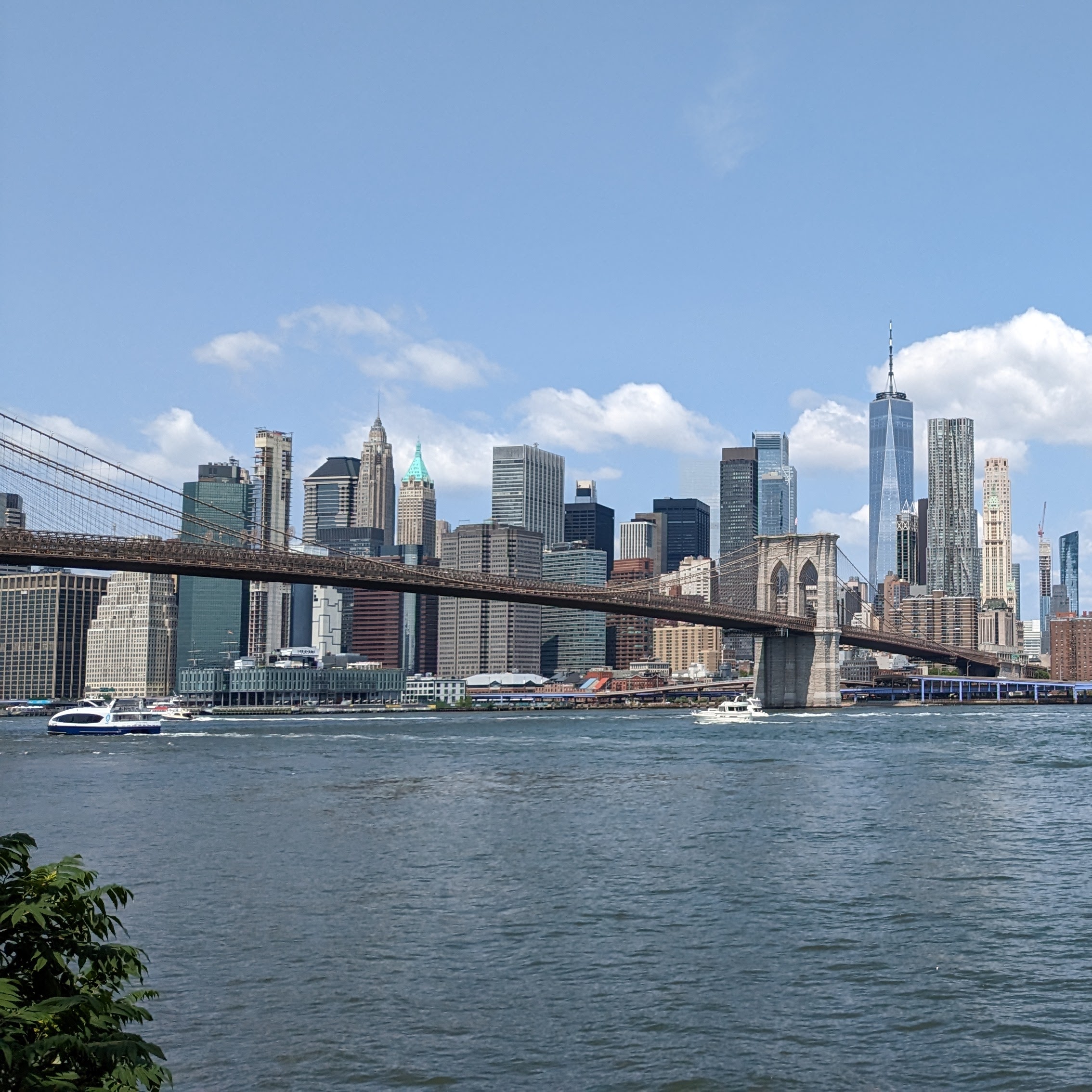 Brooklyn Bridge with city view